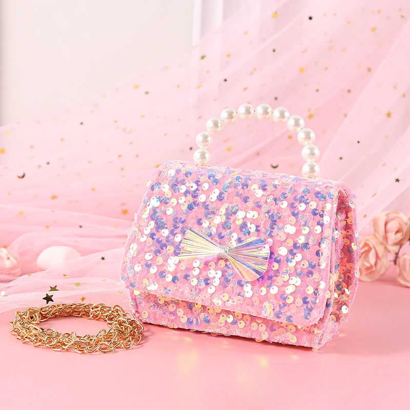 Wholesale Ultrafine Fiber Sequin Butterfly Children's Bags